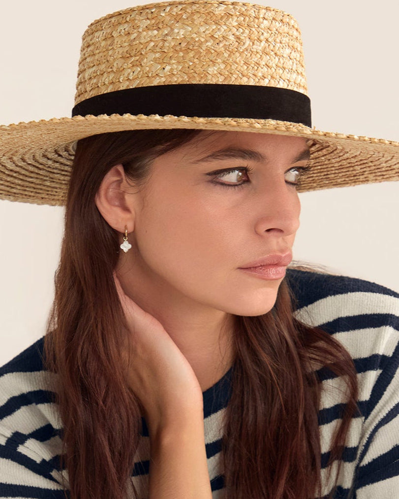 White Agate Earrings