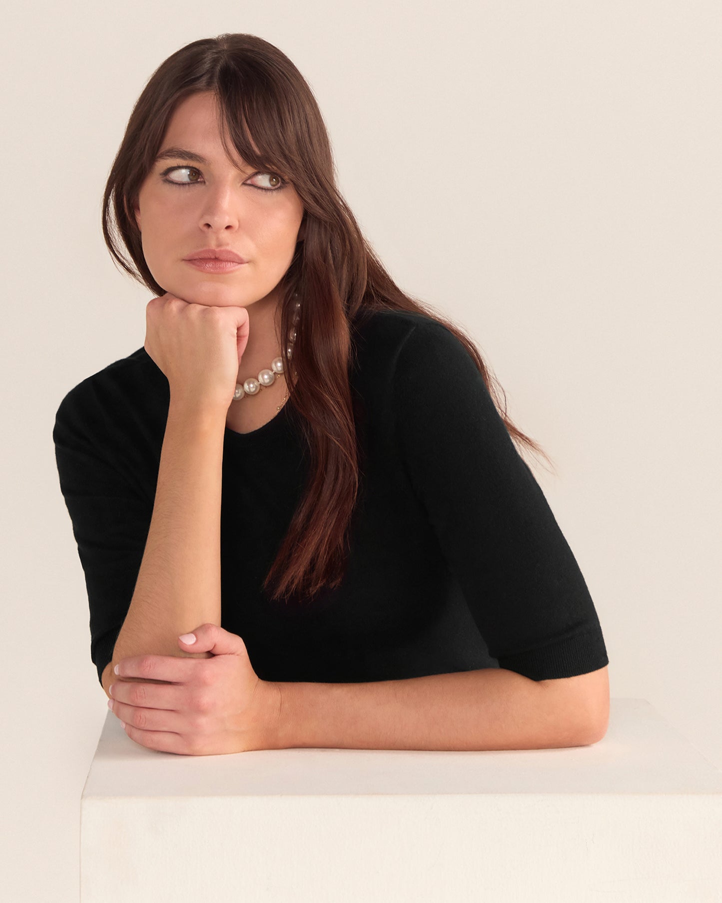 Cotton And Cashmere Top - Black