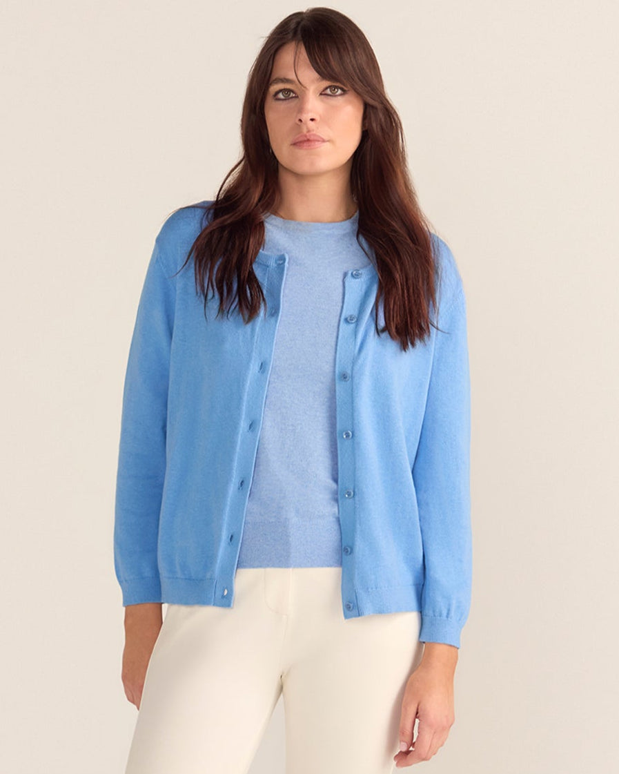 Cotton And Cashmere Top -  Blissful Blue