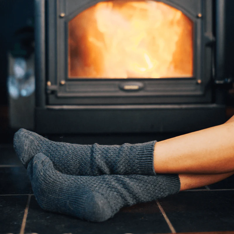 Merino Wool Sunday Socks - Grey