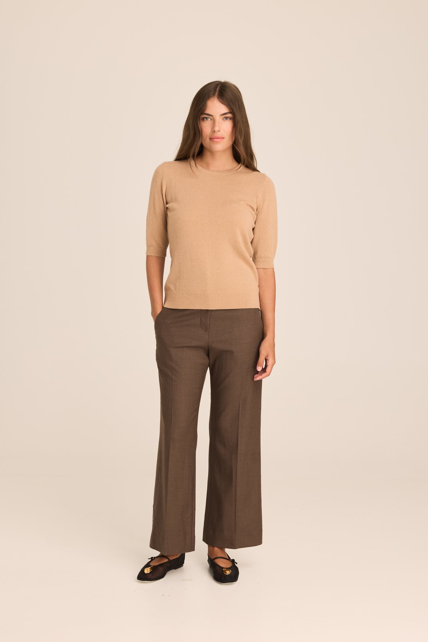 Margaux Knit Top Cashmere & Wool Hazelnut