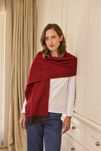 Cashmere & Wool Scarf - Red PREORDER END MARCH