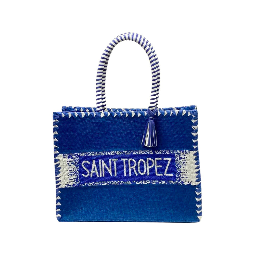 
                      
                        SAINT TROPEZ CANVAS TOTE - BLUE
                      
                    