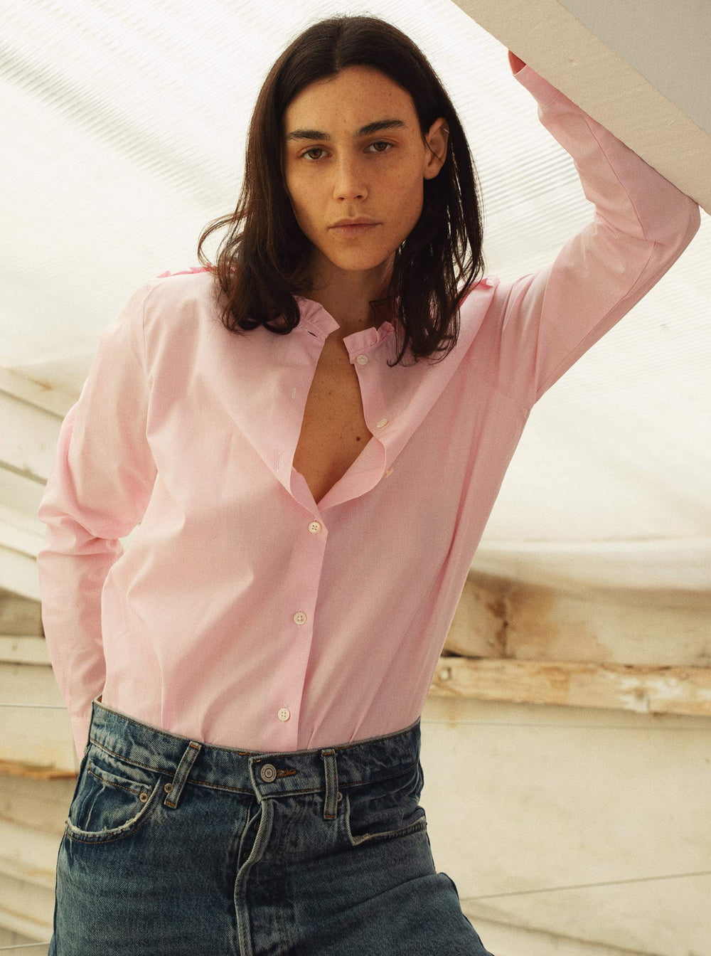 Ruffled Pink Paris Shirt - Chemise en Rose