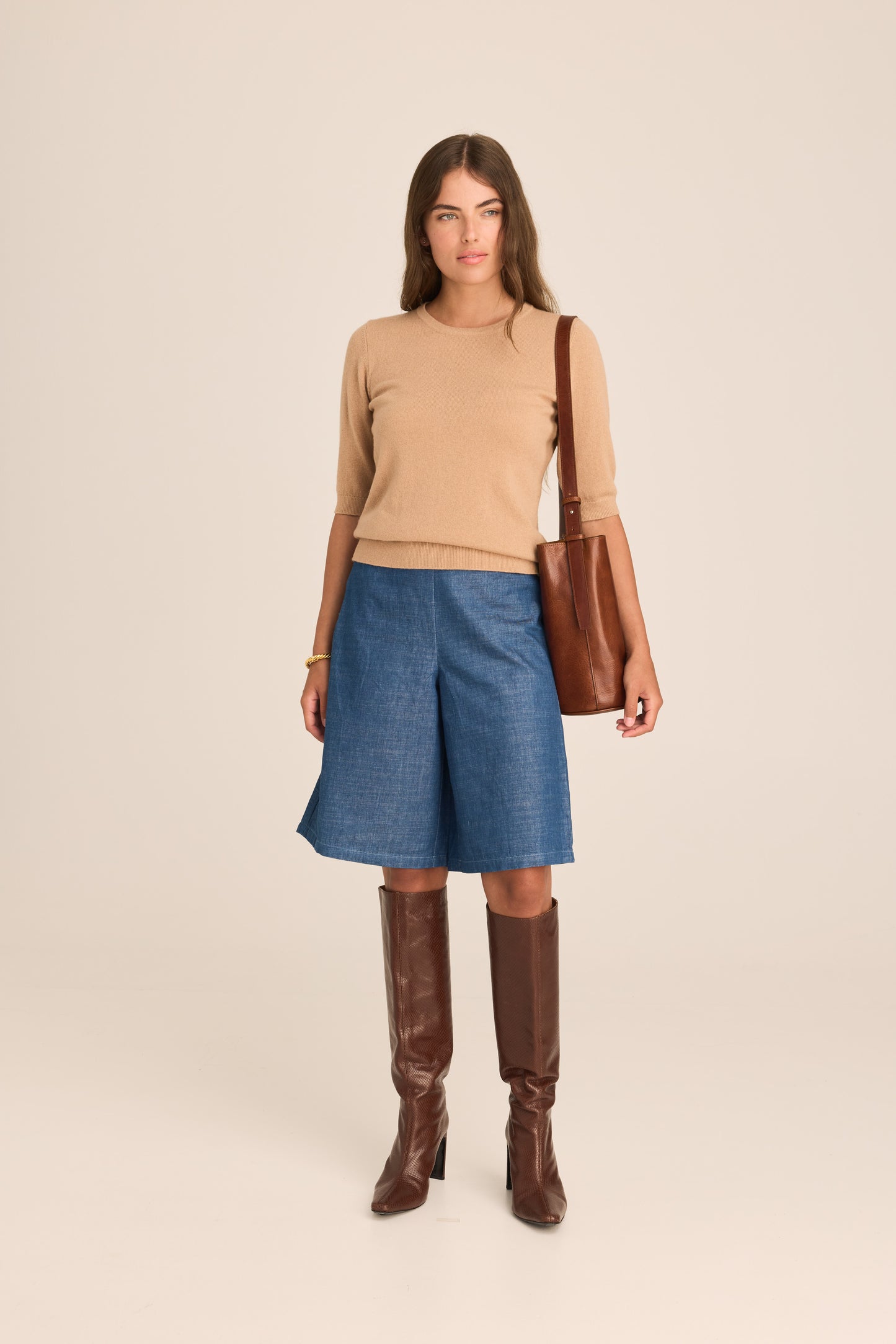 Denim Bermuda Shorts