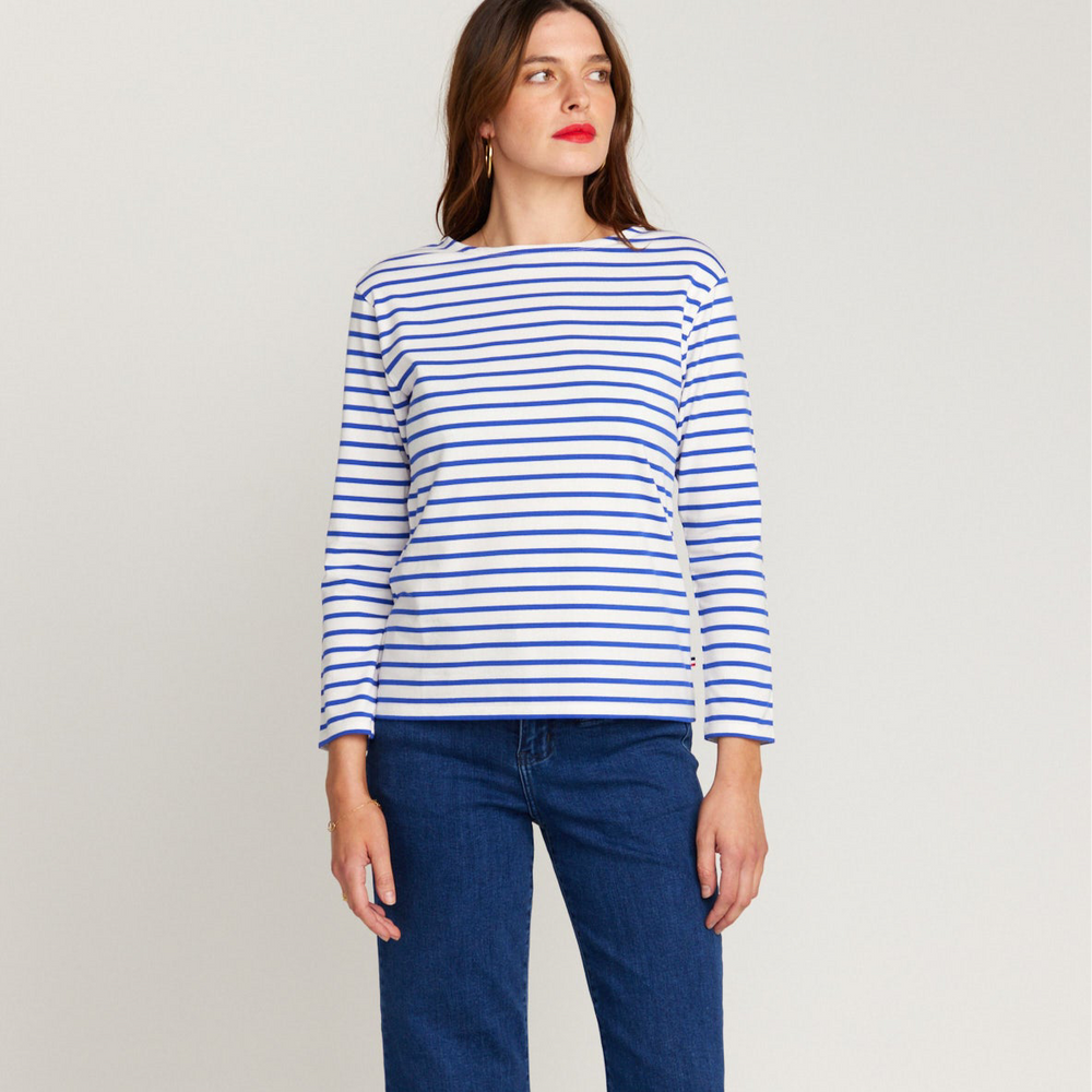 
                      
                        Breton Royal Blue Stripe Top White Base Royal Stripe
                      
                    