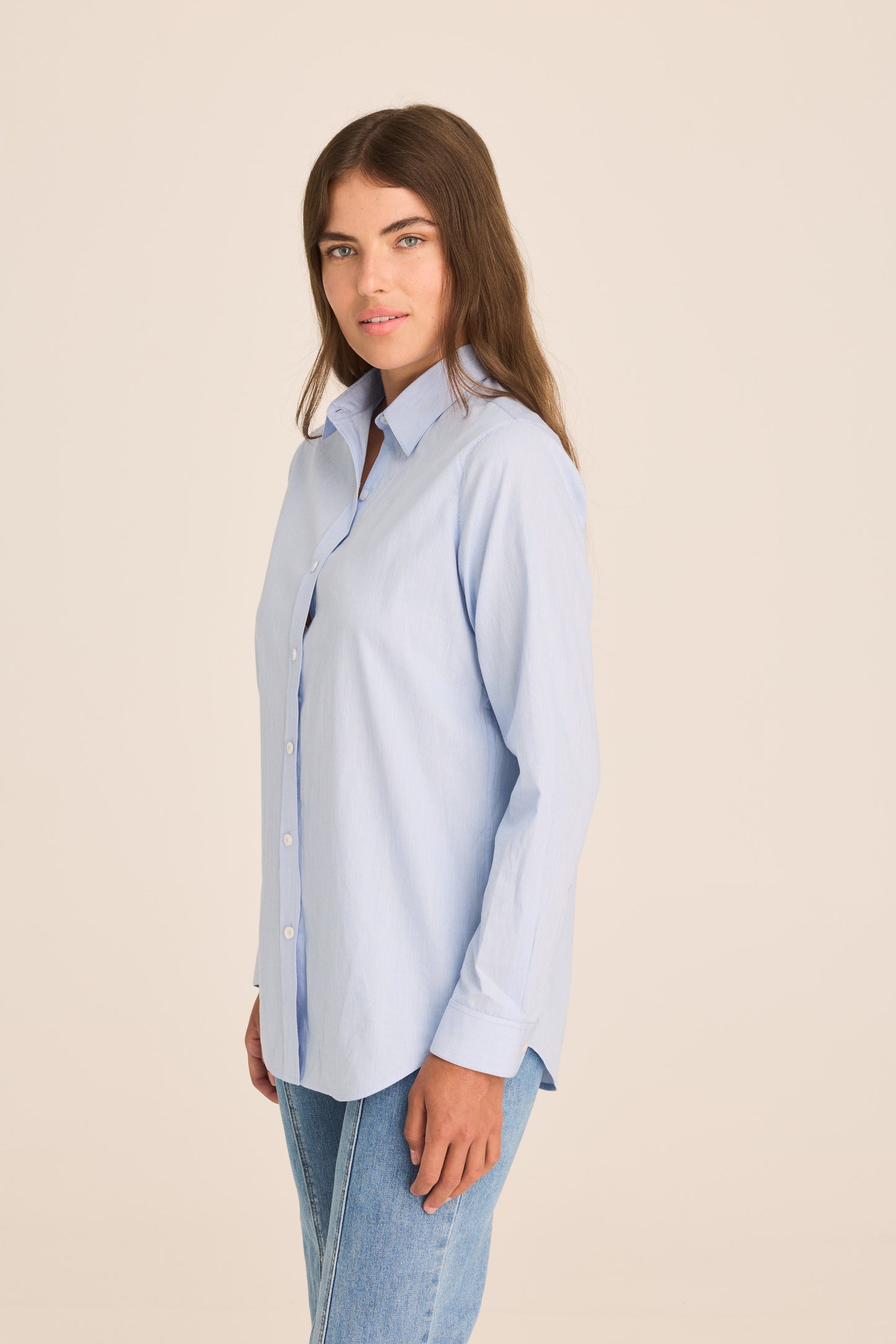 Saint-Germain Shirt - Blue & White Pinstripe PREORDER EARLY MAY