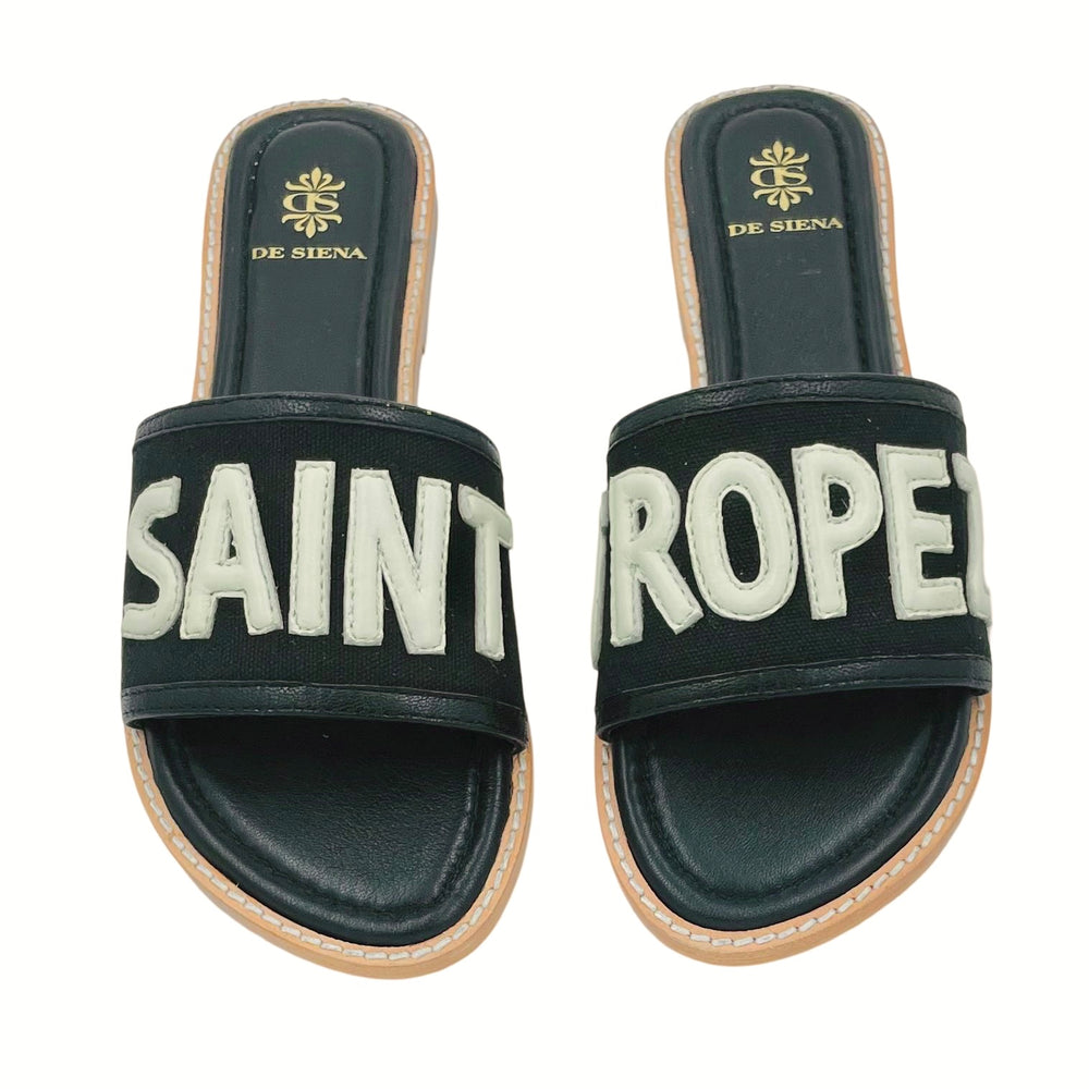Saint Tropez Slides - BLACK