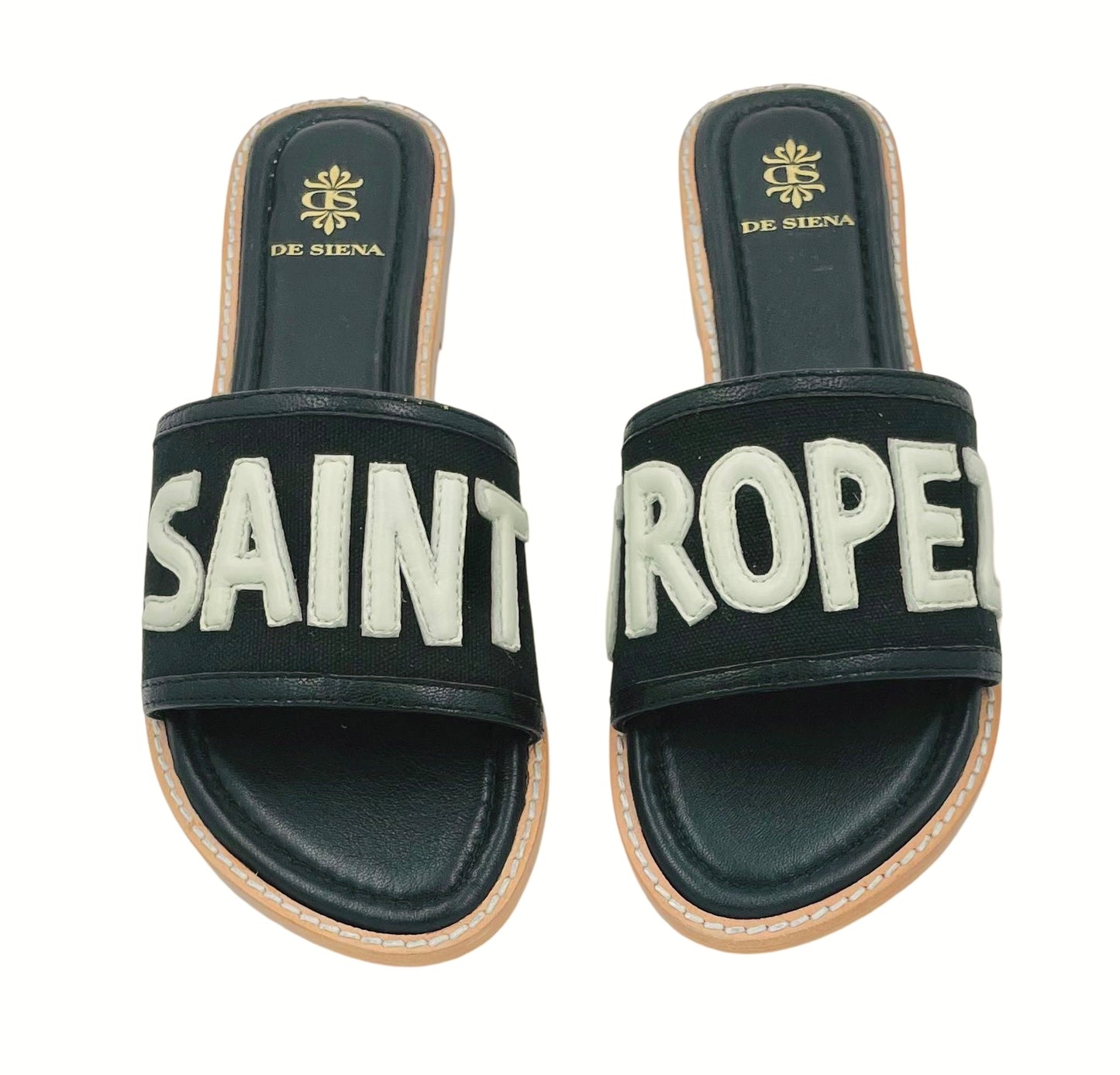 Saint Tropez Slides - BLACK