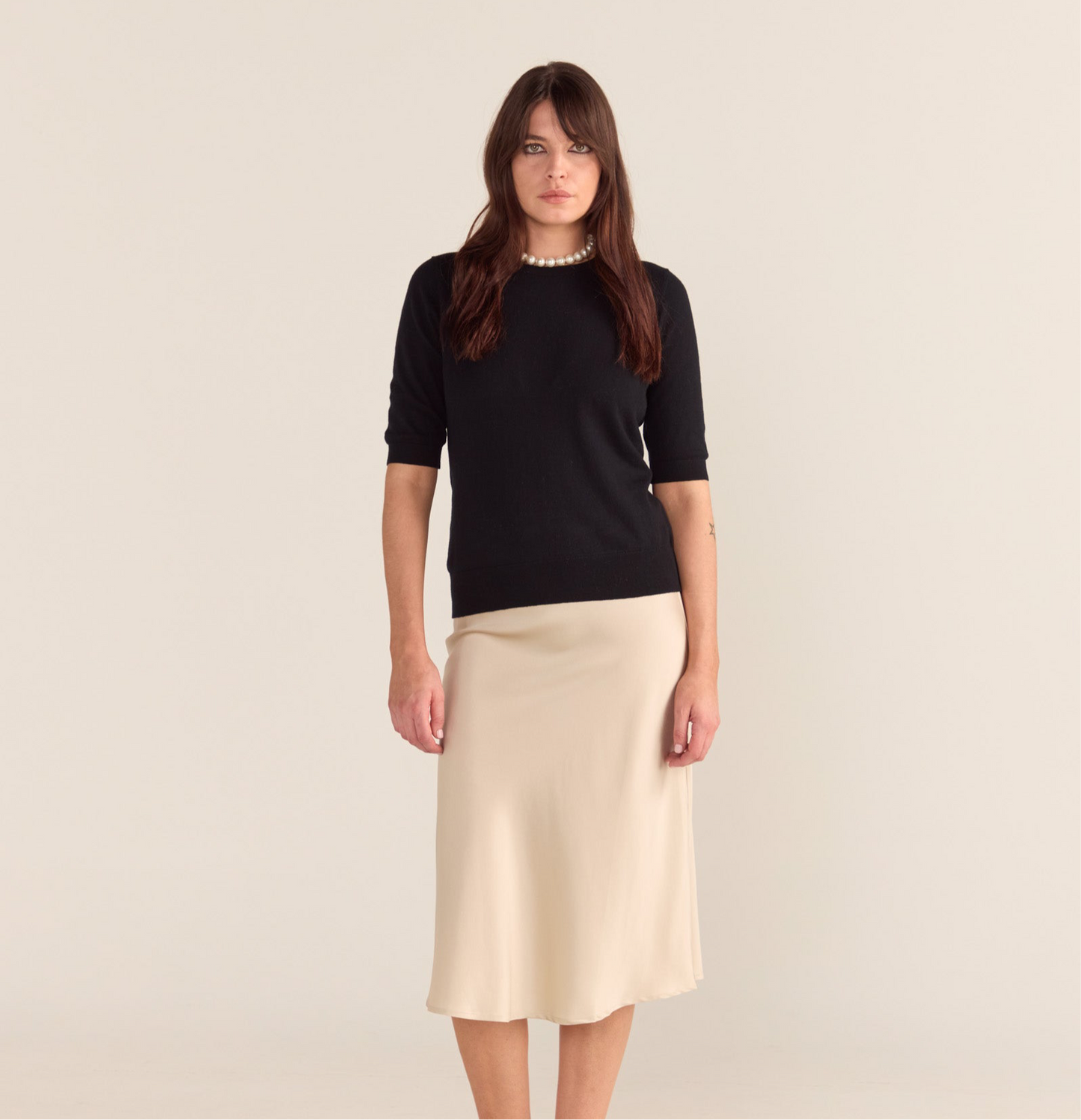 Cotton And Cashmere Top - Black PREORDER END AUGUST