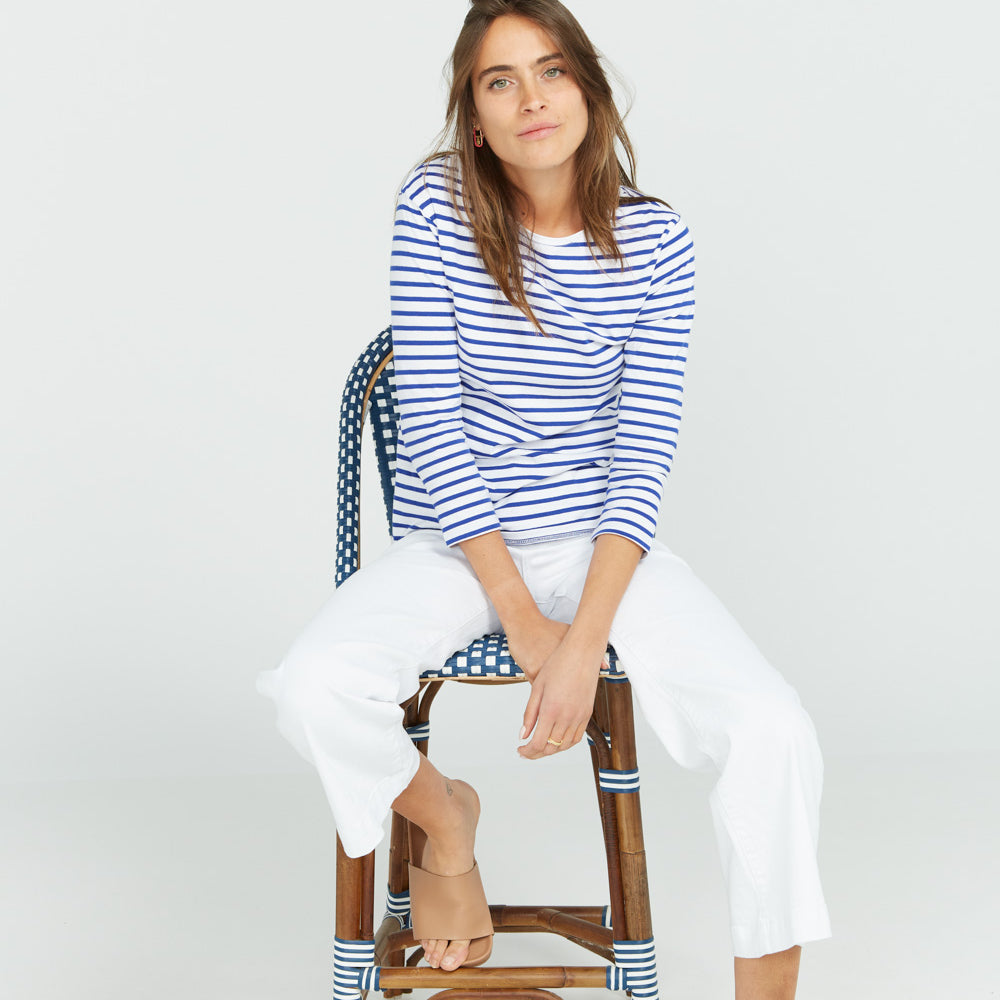 
                      
                        Breton Royal Blue Stripe Top White Base Royal Stripe
                      
                    