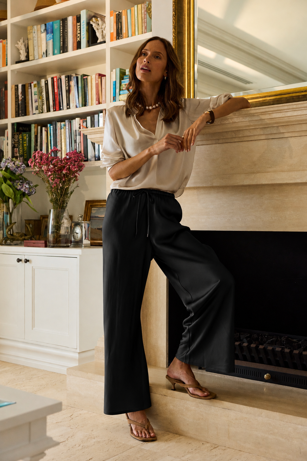 Silk Pant Bias Cut - BLACK PREORDER EARLY SEPTEMBER