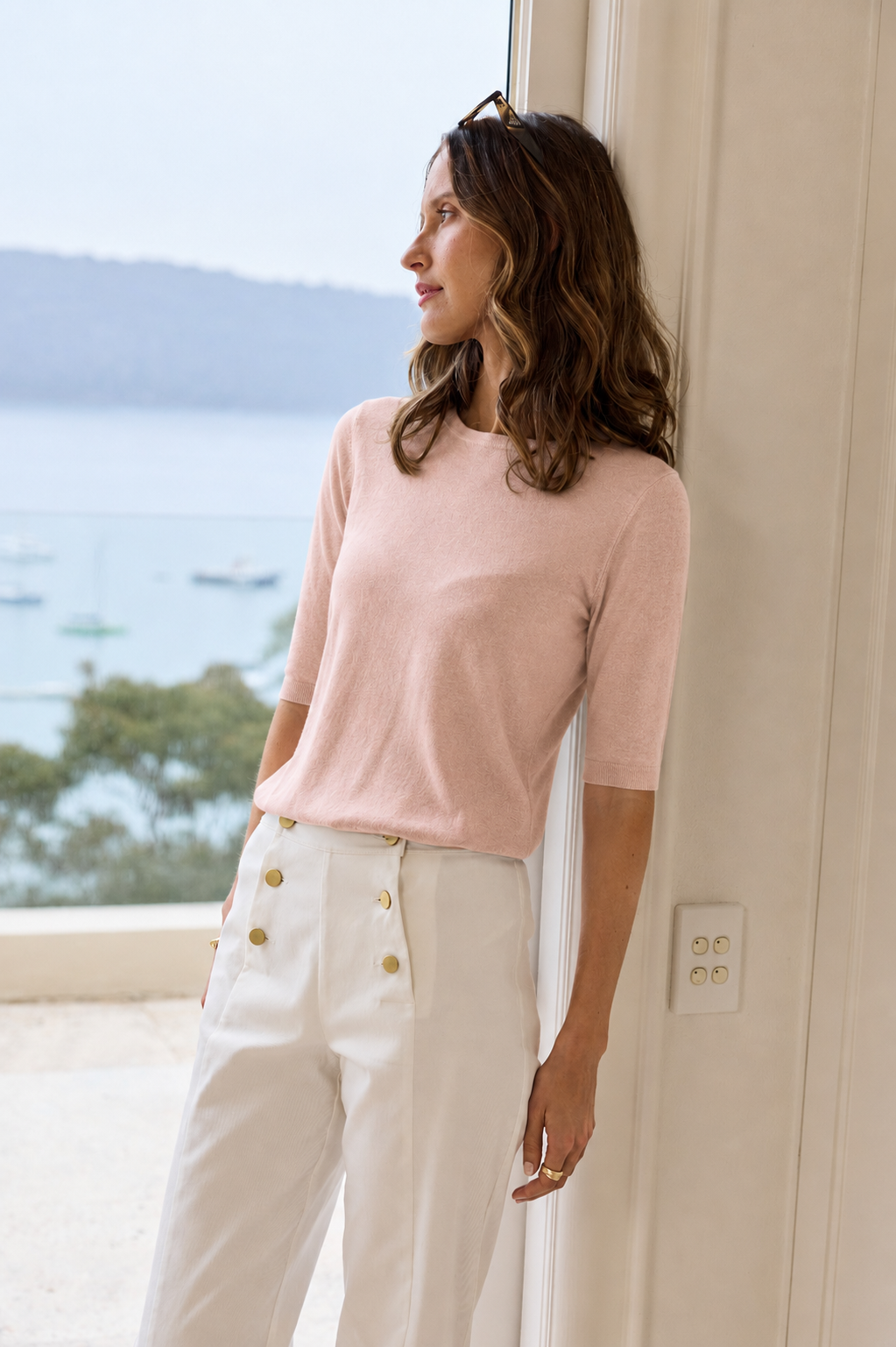 Cotton And Cashmere Top - Blush Pink