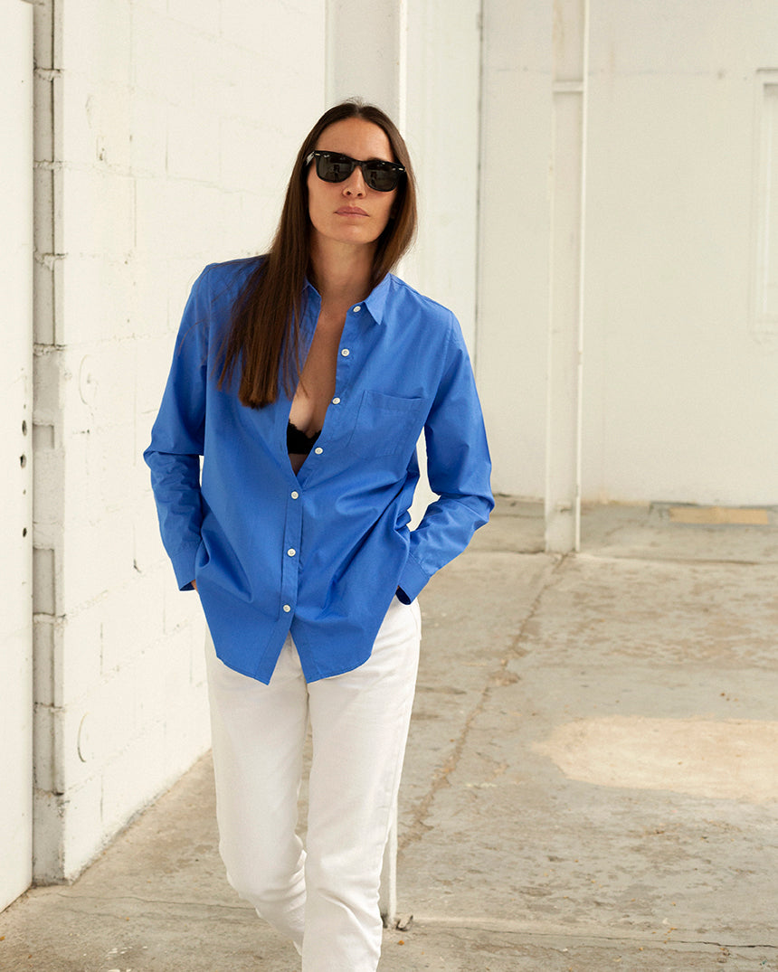 Royal Blue Shirt Majorelle From Paris