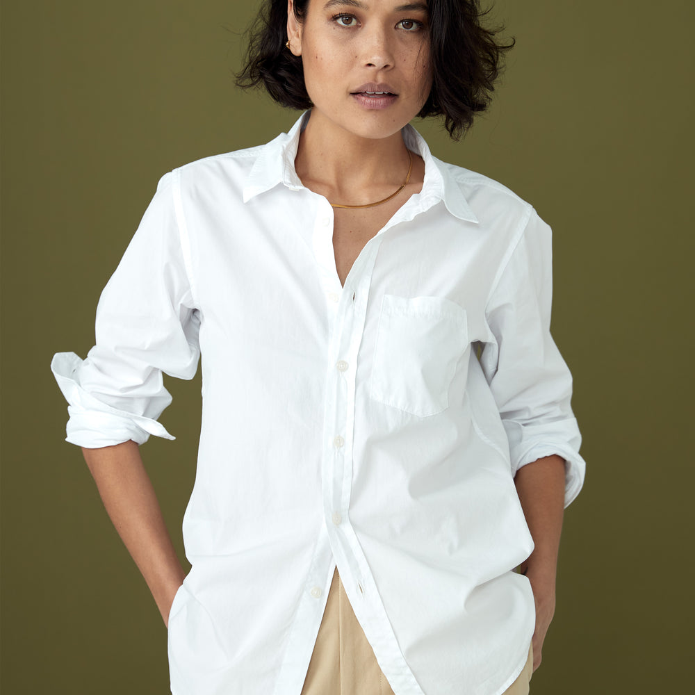 
                      
                        White Cotton Poplin Shirt
                      
                    