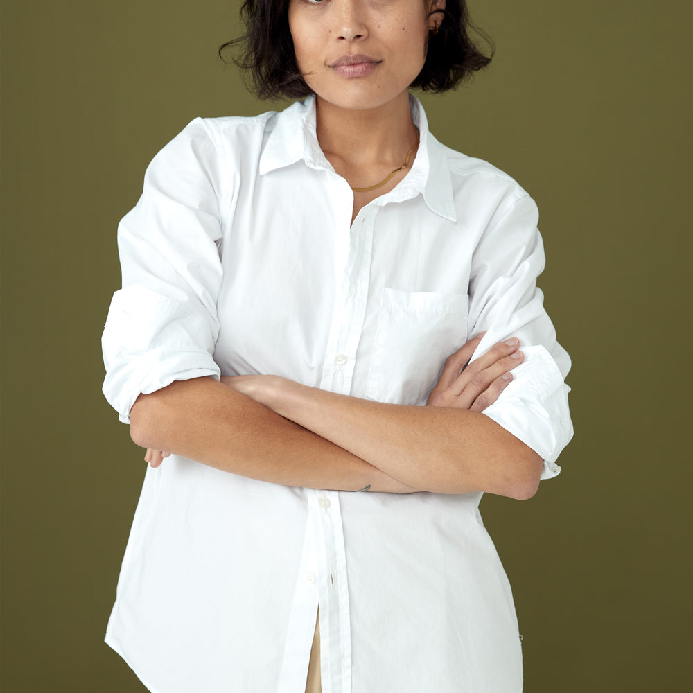 
                      
                        White Cotton Poplin Shirt
                      
                    