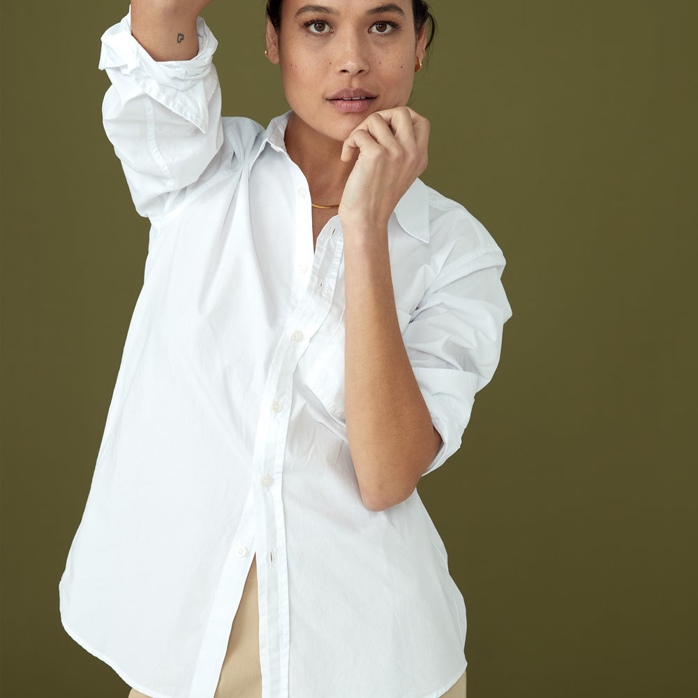 
                      
                        White Cotton Poplin Shirt
                      
                    