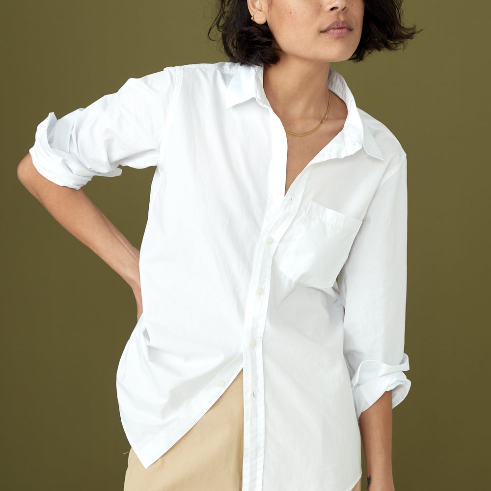 
                      
                        White Cotton Poplin Shirt
                      
                    