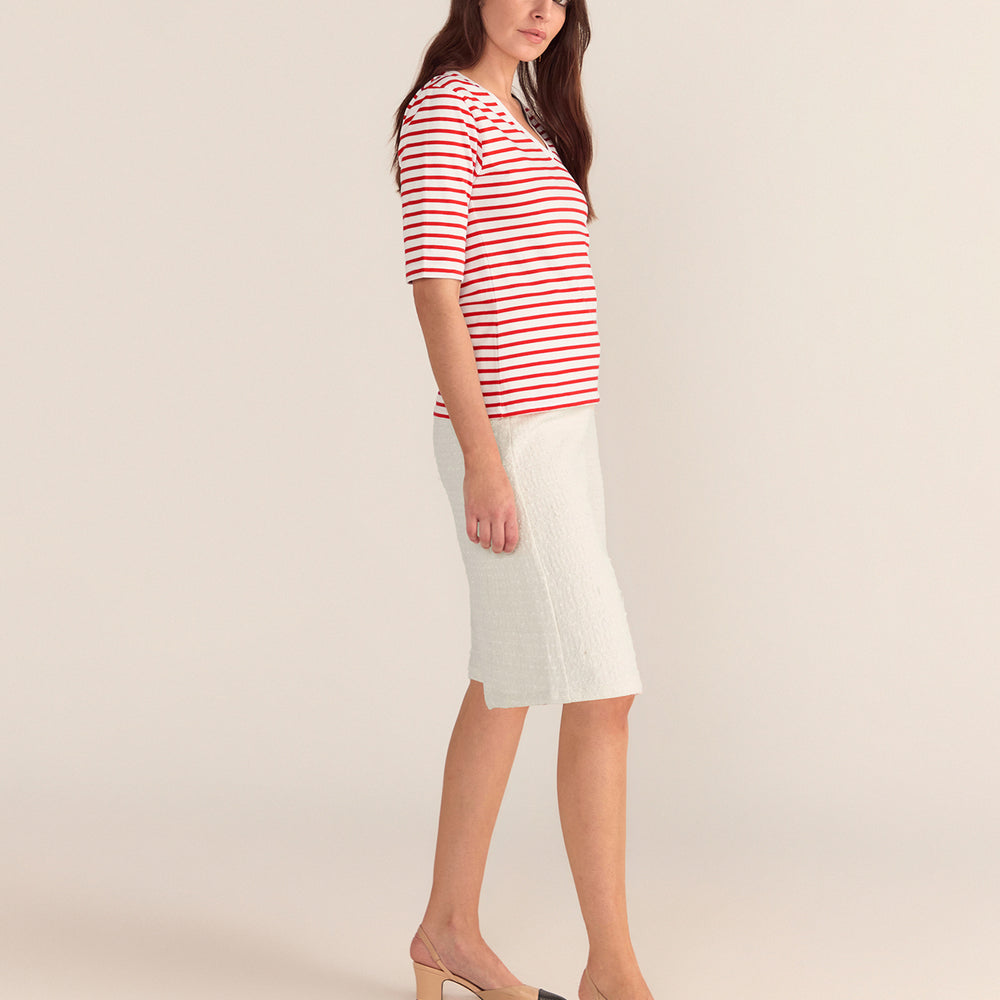 Bouclé Bermuda Shorts - Cream