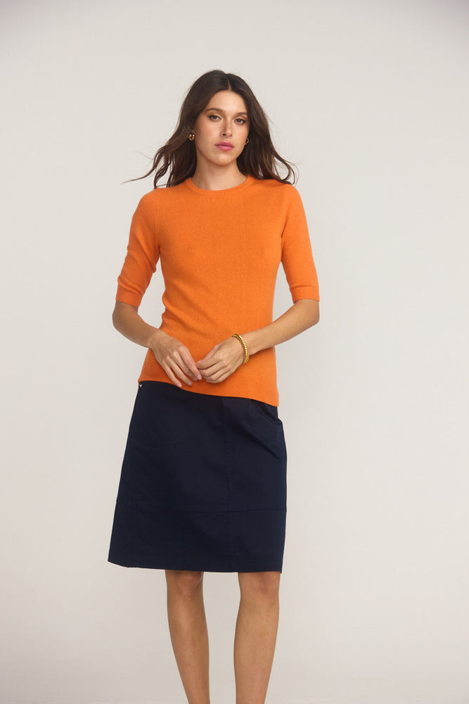 
                      
                        Margaux Knit Top In Cashmere & Wool - ORANGE
                      
                    