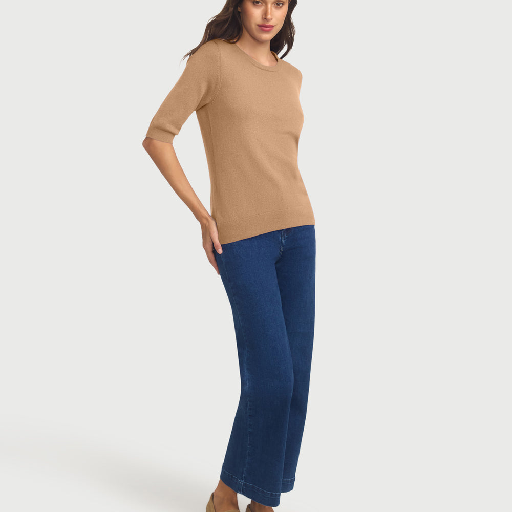 
                      
                        Margaux Knit Top In Cashmere & Wool - Hazelnut
                      
                    