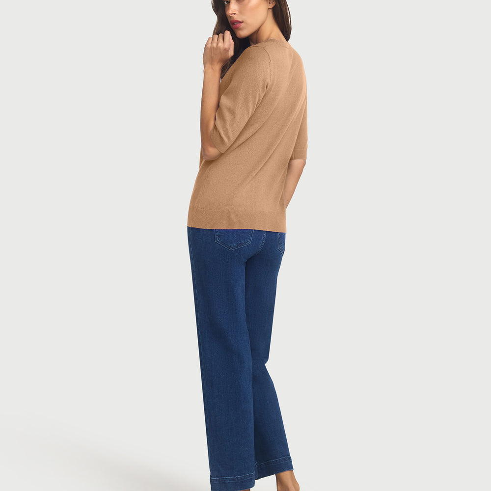 
                      
                        Margaux Knit Top In Cashmere & Wool - Hazelnut
                      
                    