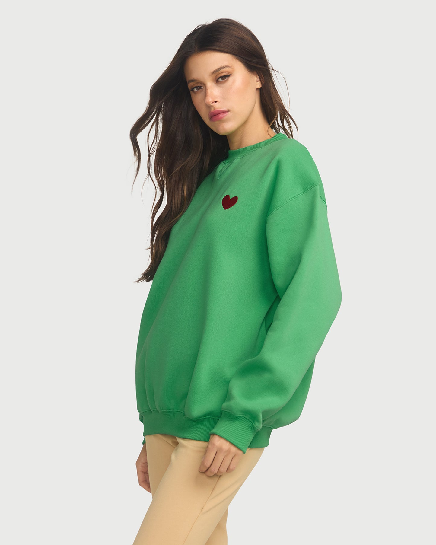 Jac Cadeaux Crew Neck Sweatshirt Emerald Green