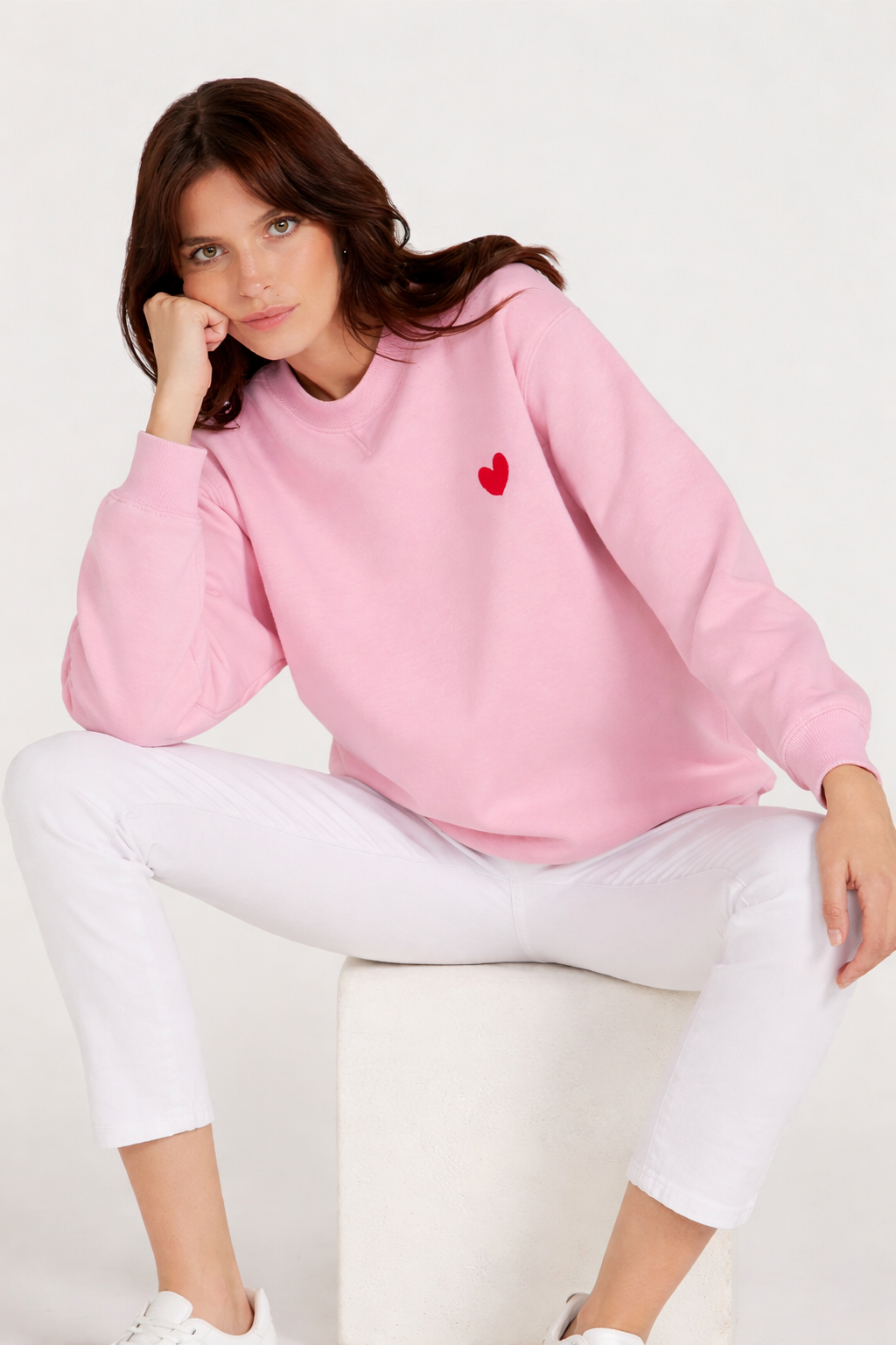 Jac Cadeaux Crew Neck Sweatshirt Pink