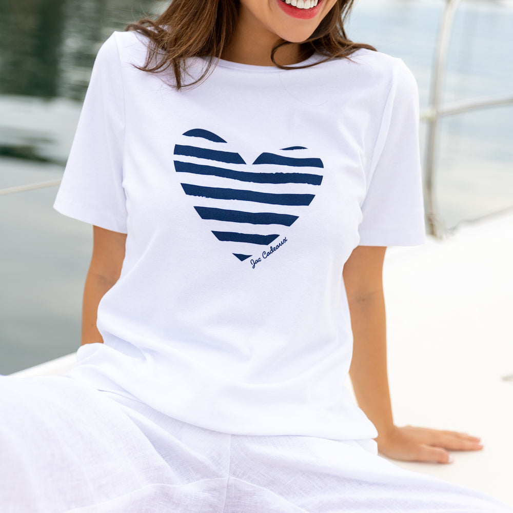 
                      
                        Jac Cadeaux Heart T-shirt Navy Blue
                      
                    