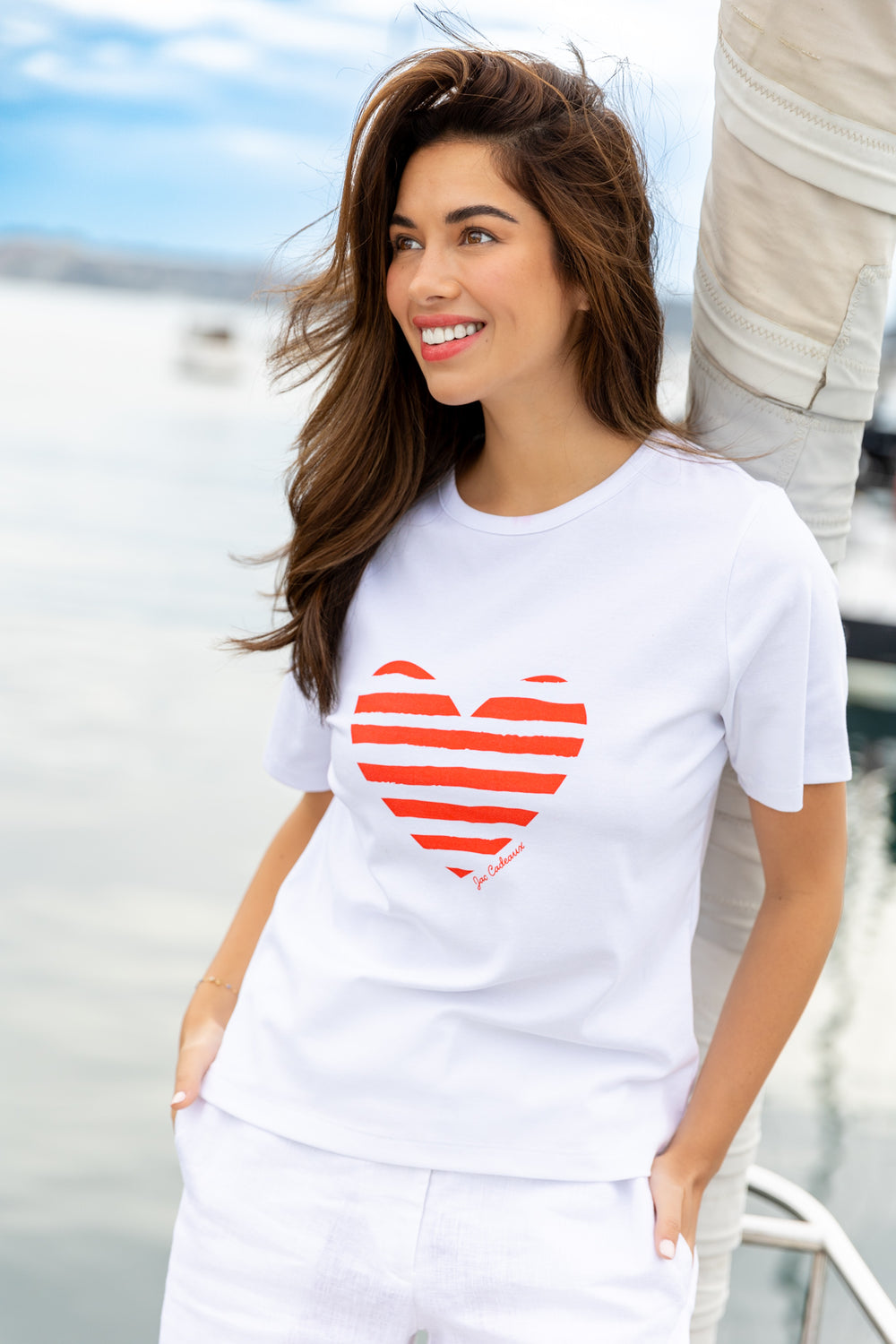 Jac Cadeaux Heart T-shirt Red