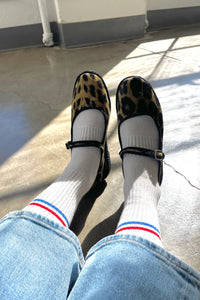 Boyfriend Socks Milk Blue/Red Stripe ❤️