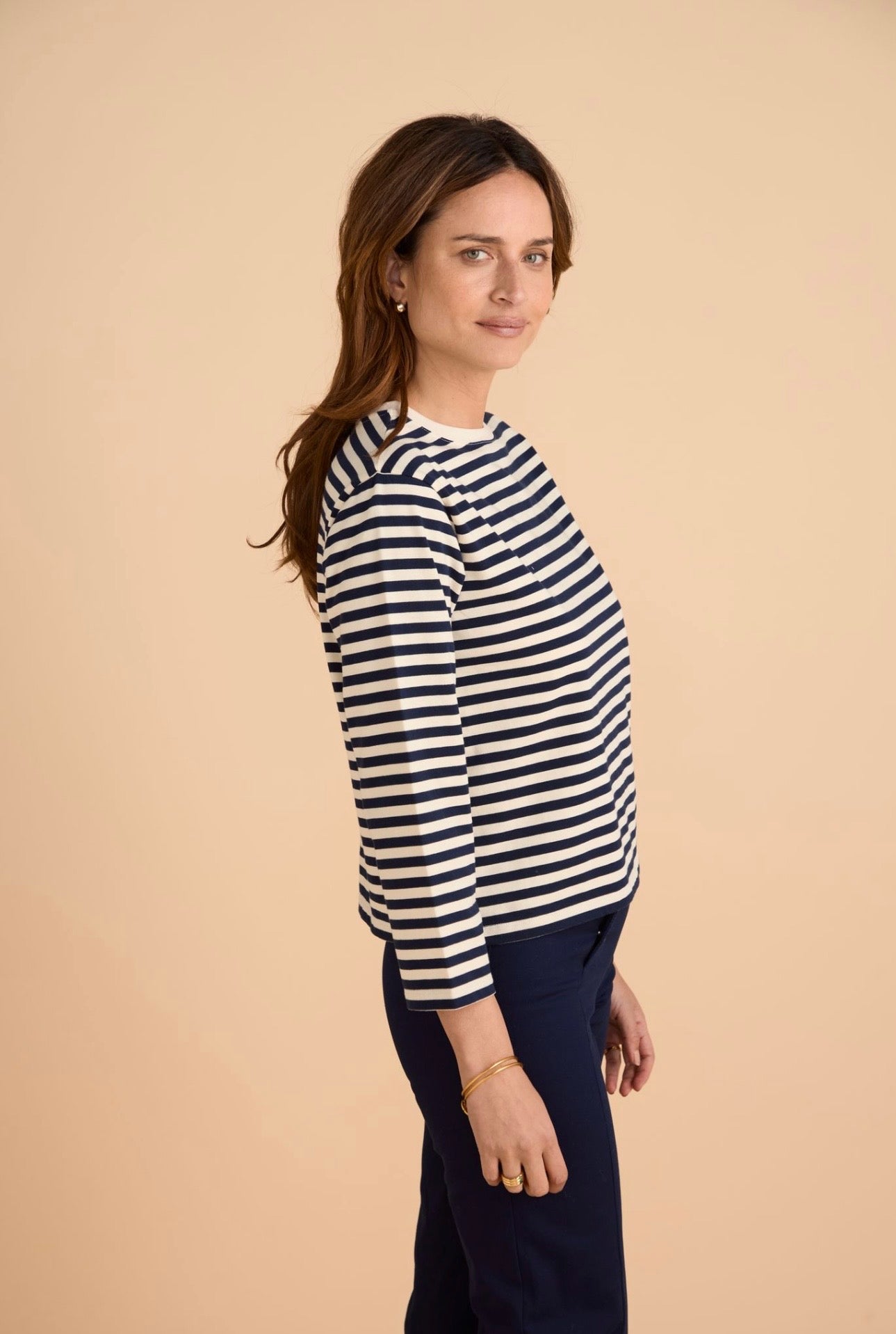 Breton Boxy Top  Navy - PREORDER MID AUGUST