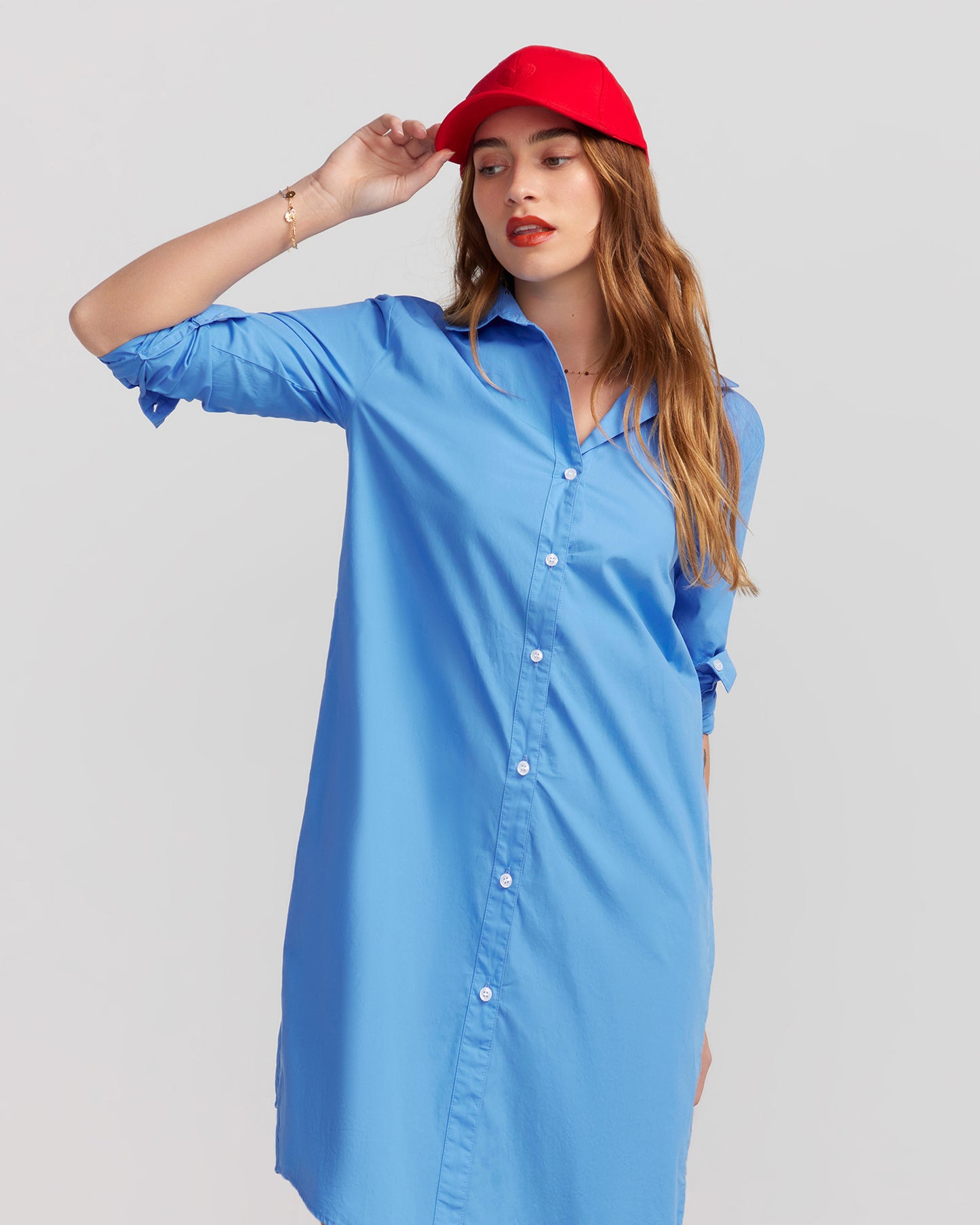 Antibes Shirt Dress-Blue Azur