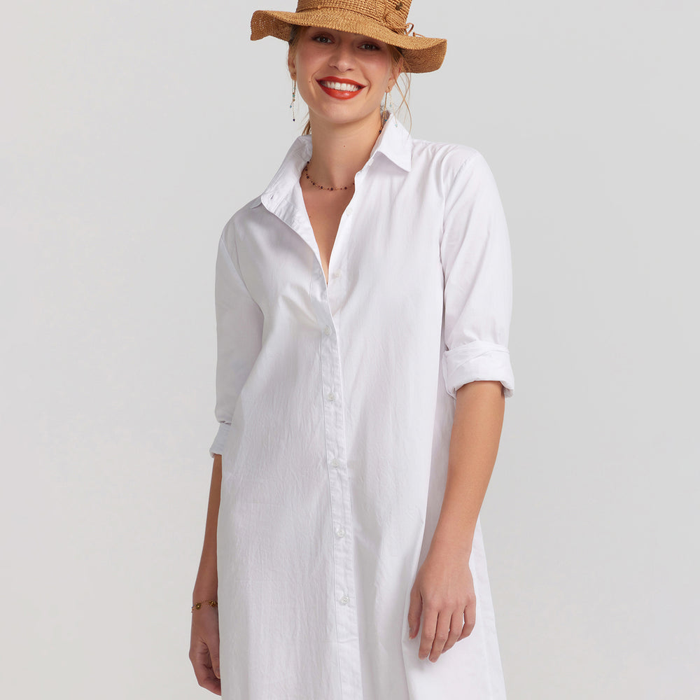 
                      
                        Antibes Shirt Dress - White
                      
                    