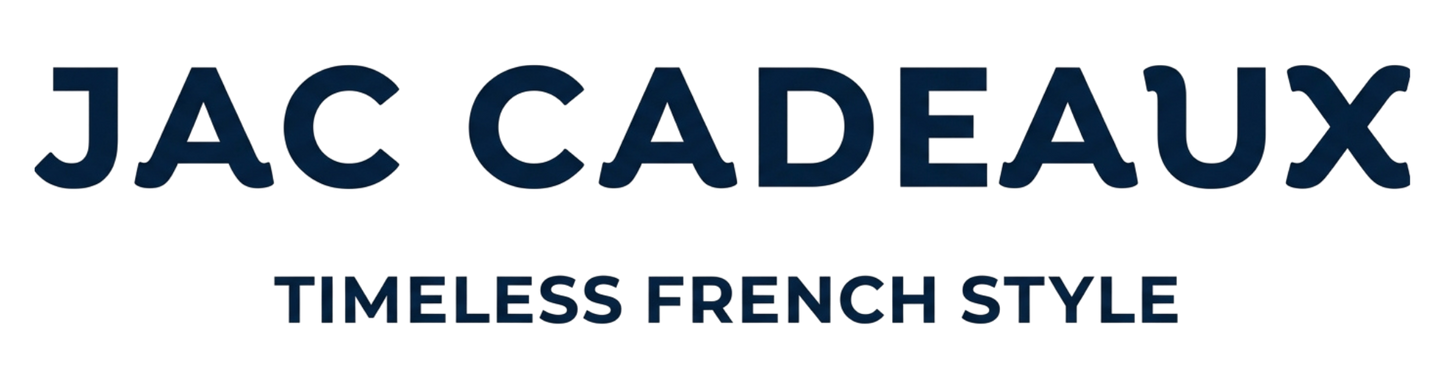 Jac Cadeaux logo with tagline 'Timeless French Style' on a white background