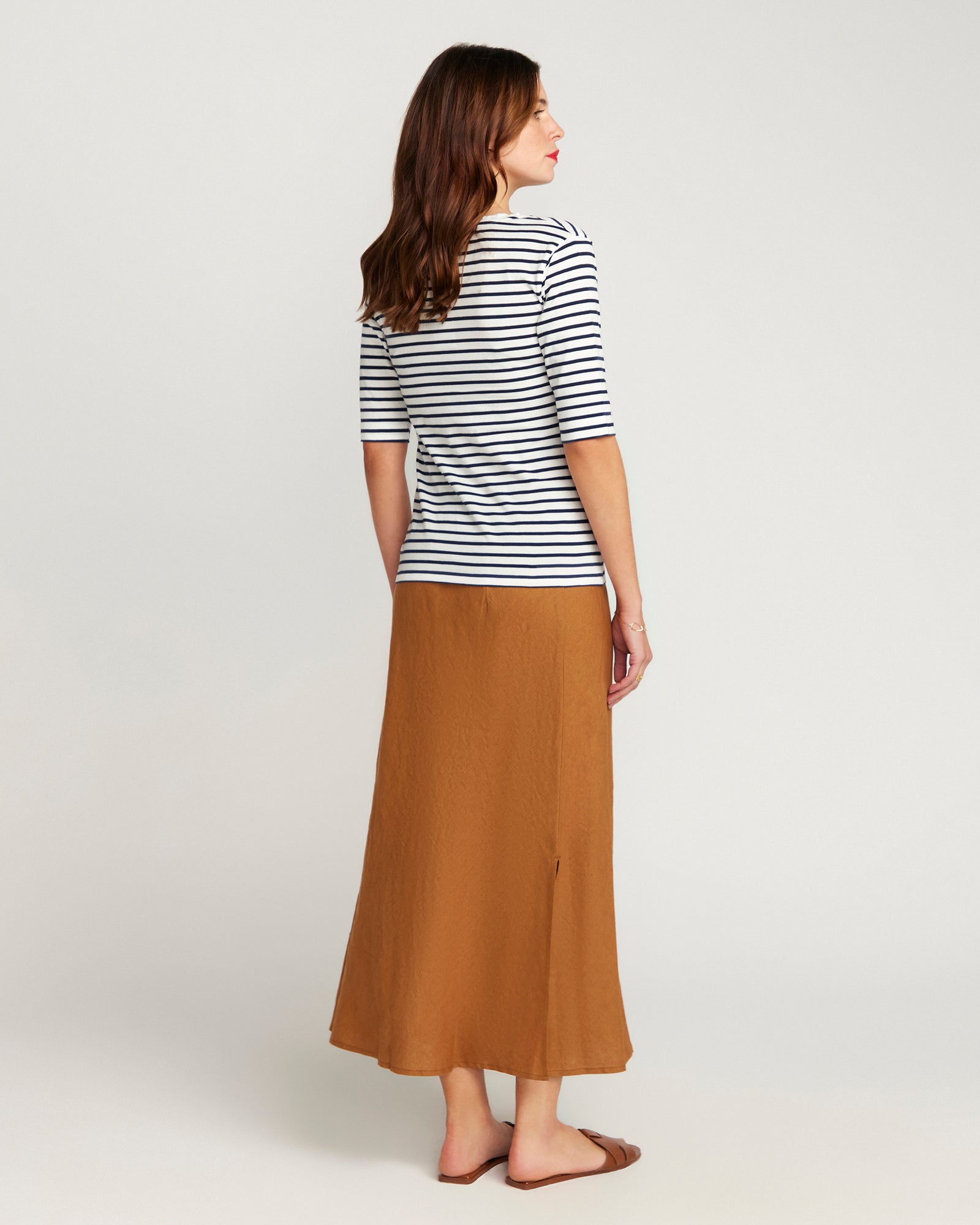 Rust Brown Maxi Linen Skirt | Womens Skirt | By Jac Cadeaux – Jaccadeaux