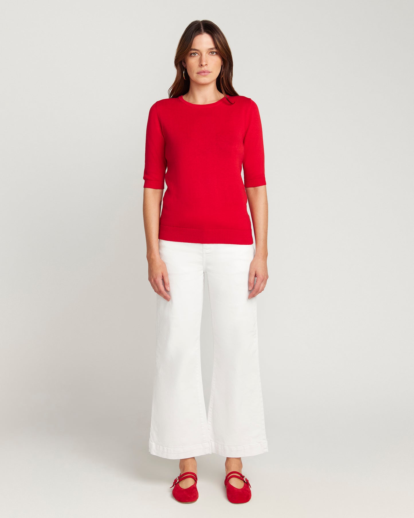 Cotton And Cashmere Top - Red