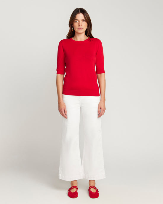 Cotton And Cashmere Top - Red