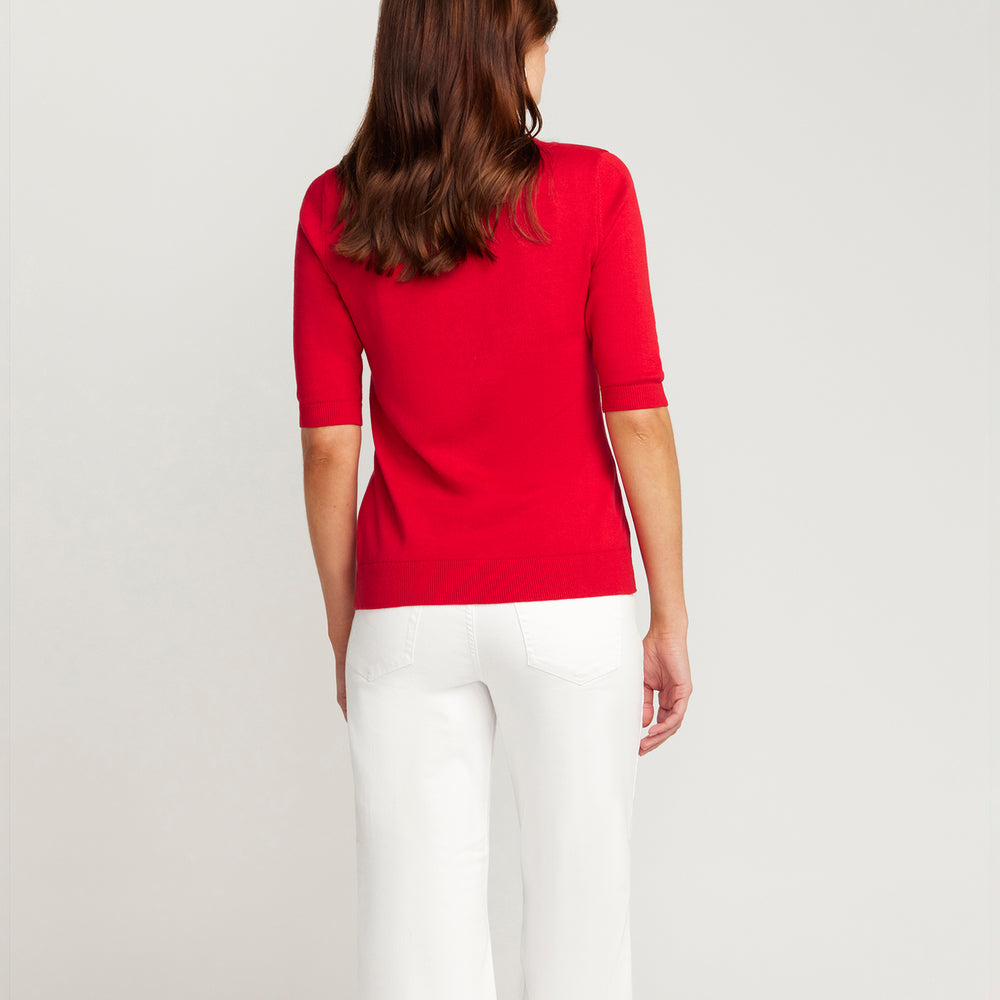 
                      
                        Cotton And Cashmere Top - Red
                      
                    