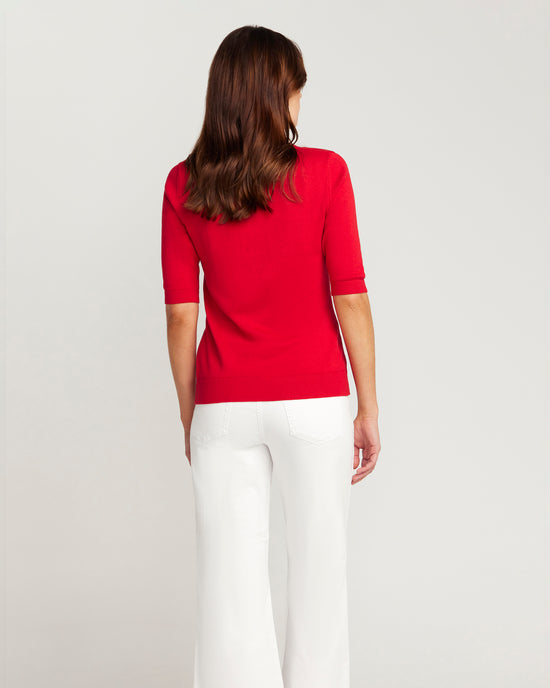 Cotton And Cashmere Top - Red