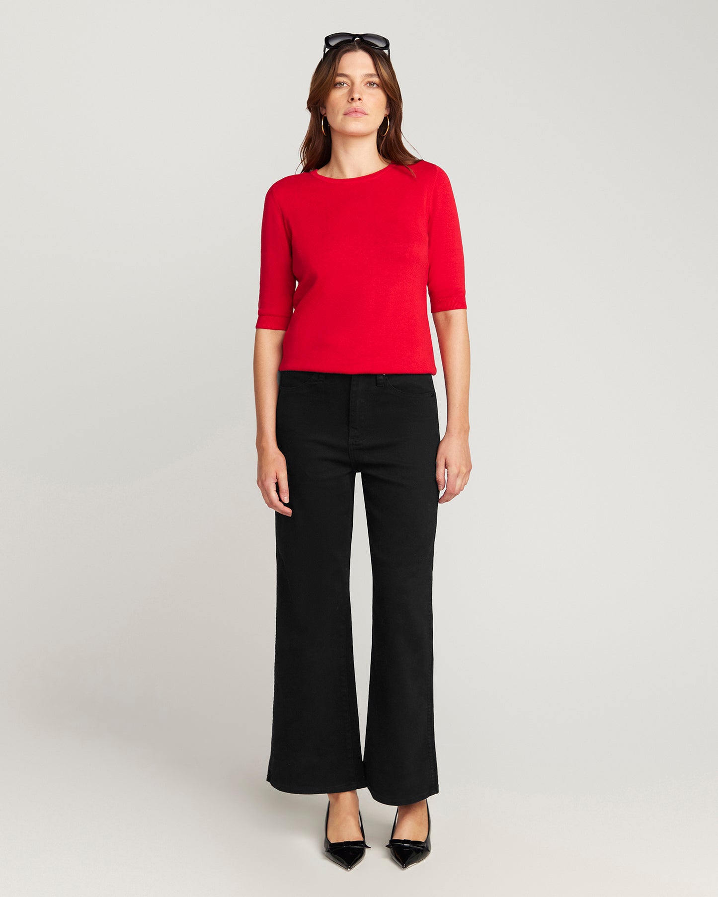 Cotton And Cashmere Top - Red