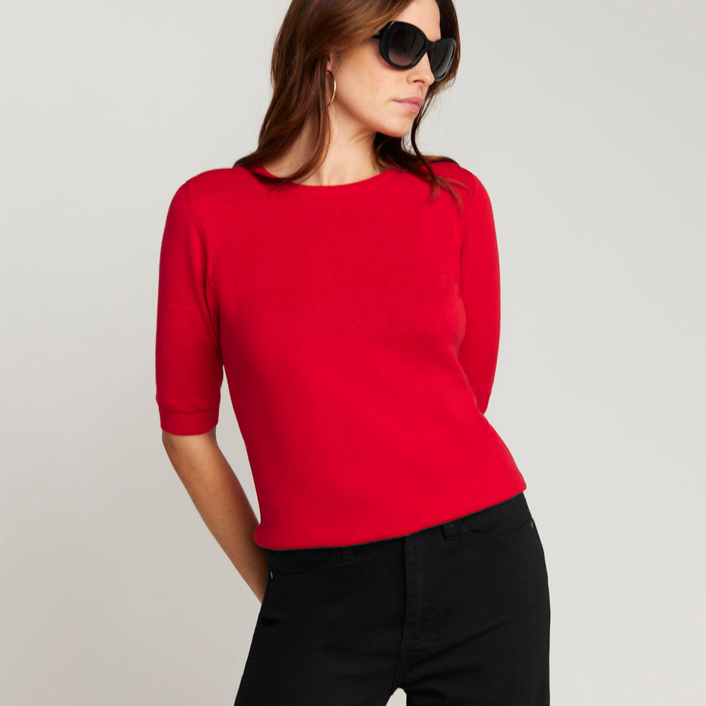 
                      
                        Cotton And Cashmere Top - Red
                      
                    