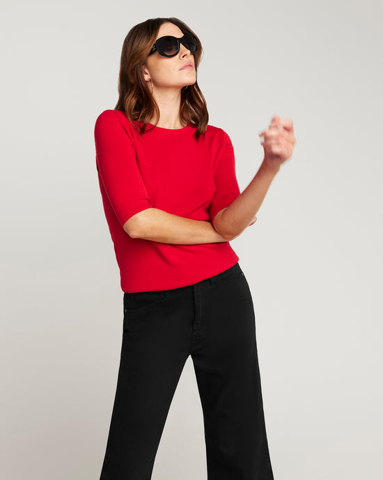 Cotton And Cashmere Top - Red