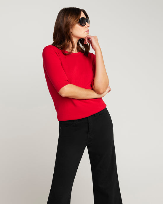 Cotton And Cashmere Top - Red