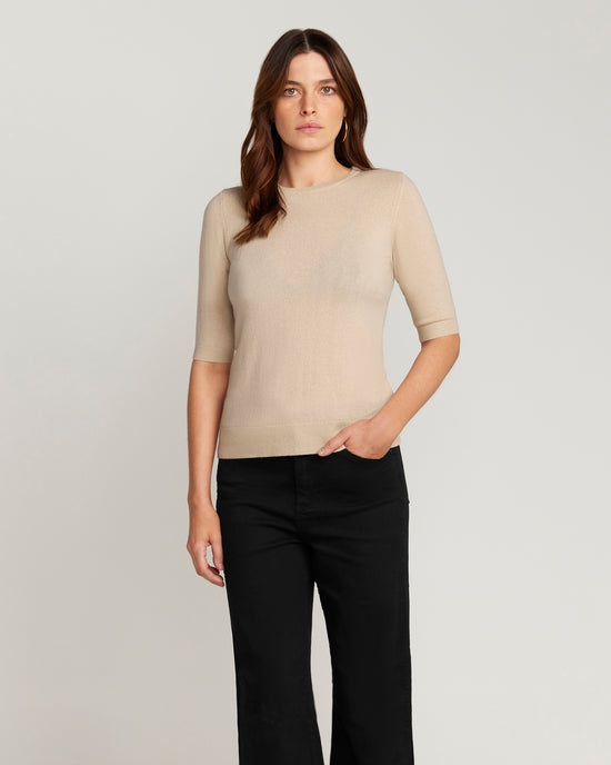 Margaux Knit Top Cashmere & Wool - Beige