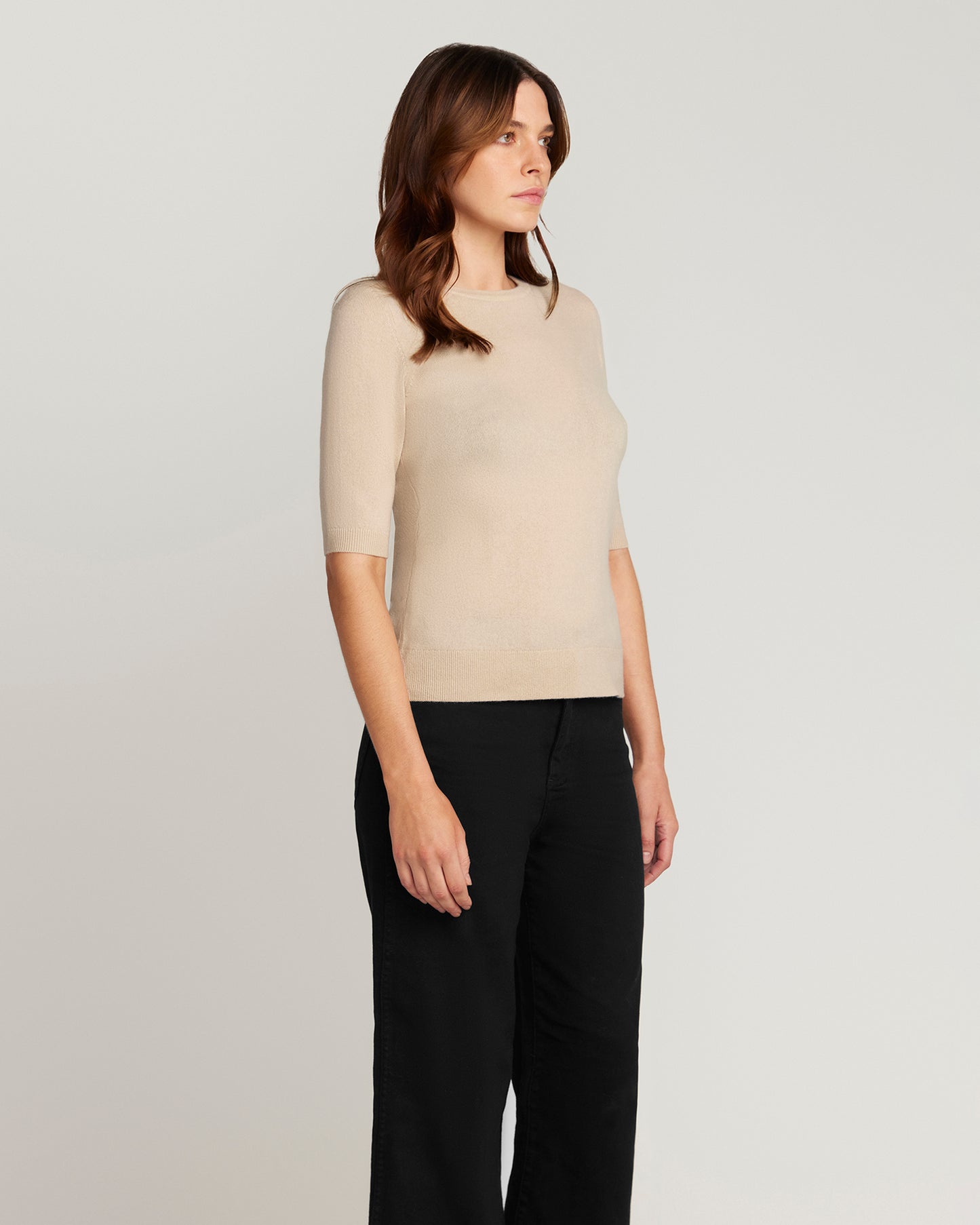 Margaux Knit Top Cashmere & Wool - Beige