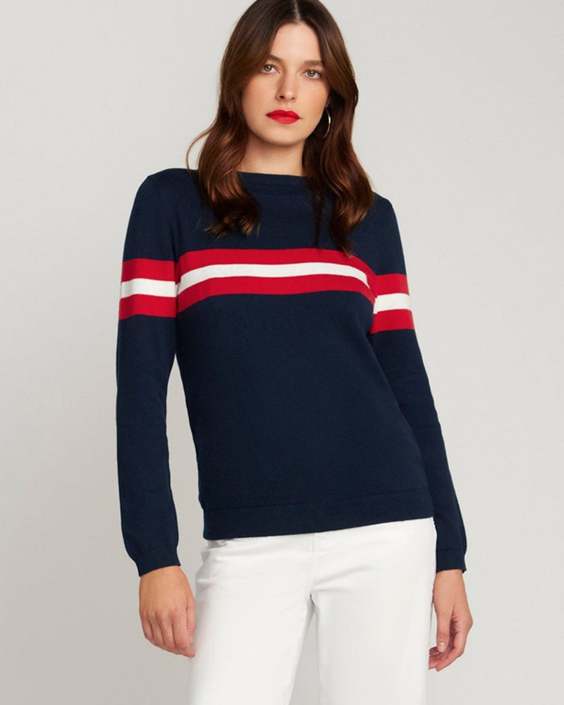 
                      
                        Cotton And Cashmere French Racer Sweater Navy Blue
                      
                    