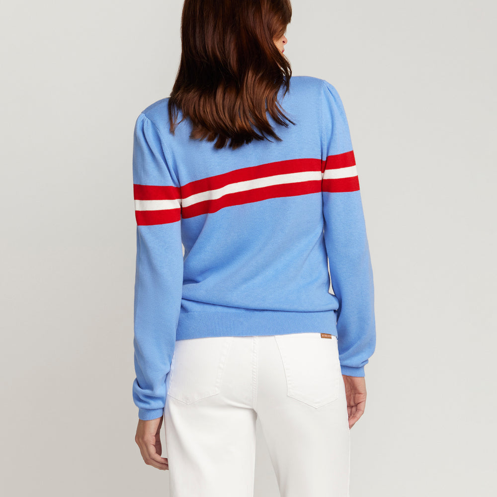 
                      
                        Cotton & Cashmere French Racer Crewneck Sweater - Powder Blue
                      
                    