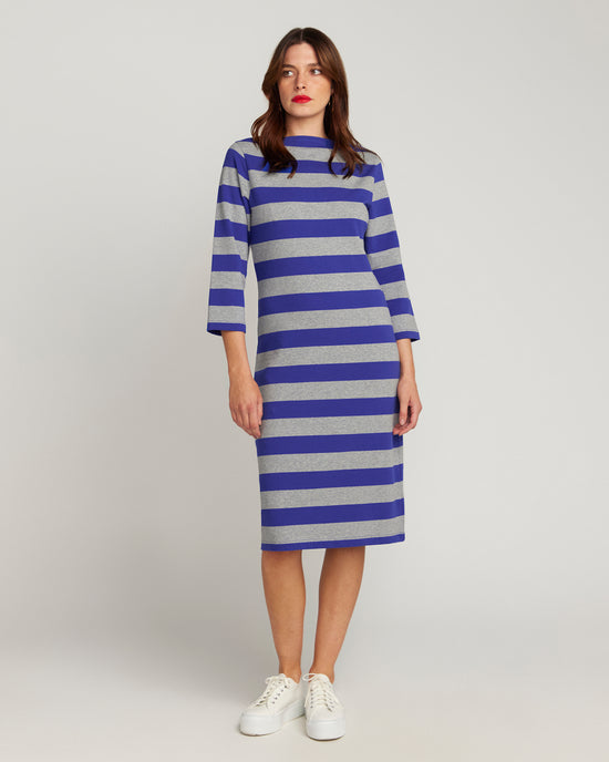 The Françoise Grey and Royal Blue Sweat Dress