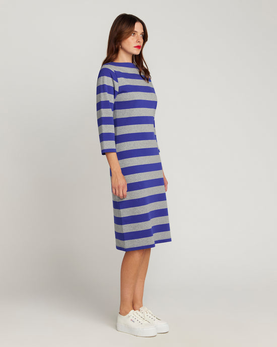 The Françoise Grey and Royal Blue Sweat Dress